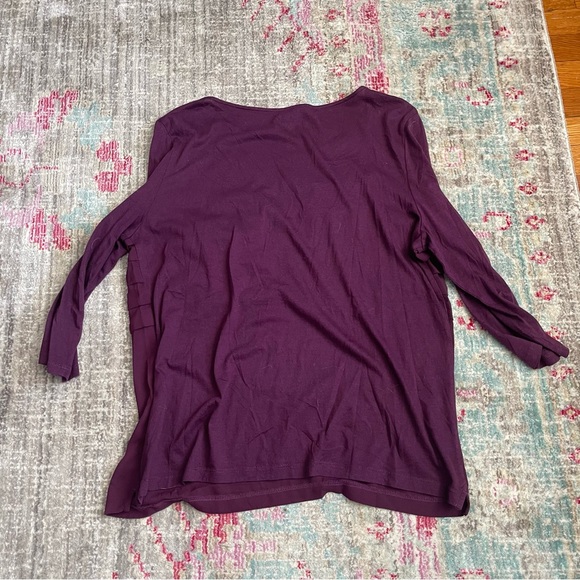 Loft Outlet Purple Ruffle Tee - Picture 4 of 4